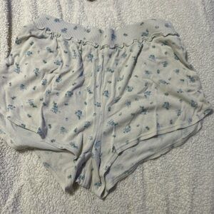 American Eagle Outfitters Blue Floral Women's Sleep Shorts